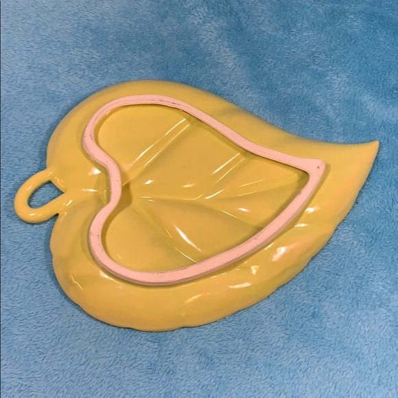 Retro Pottery LEAF Serving Tray CANDY DISH Vintage BOWL 1970s Mid-Century Modern - Picture 3 of 13